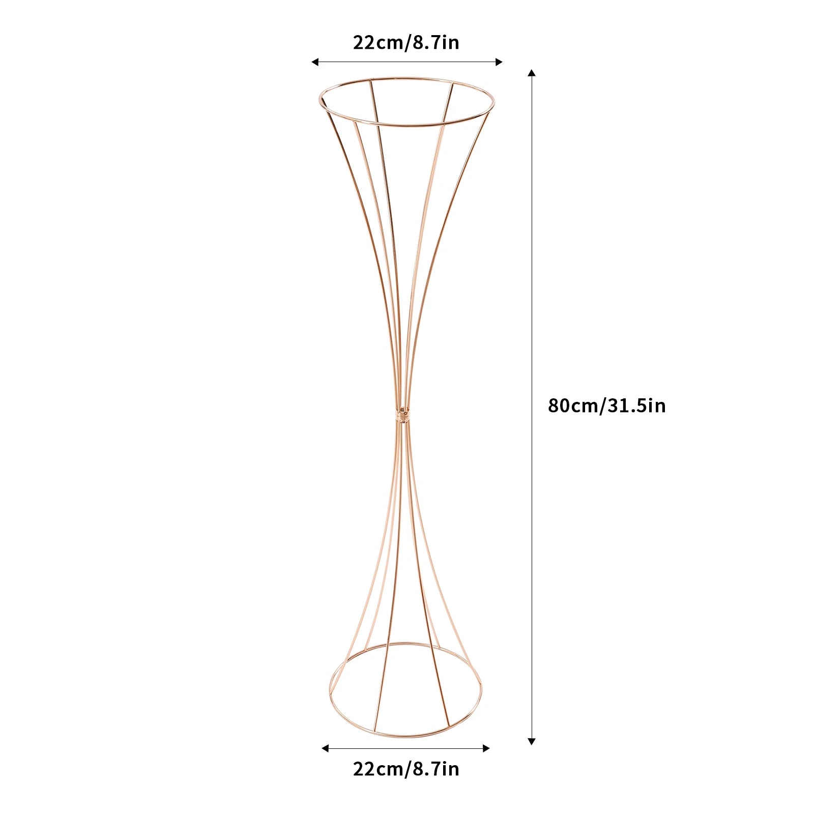 10Pcs Set Metal Wedding Flower Trumpet Vase Stand 31.5 inch Table Vases Decor