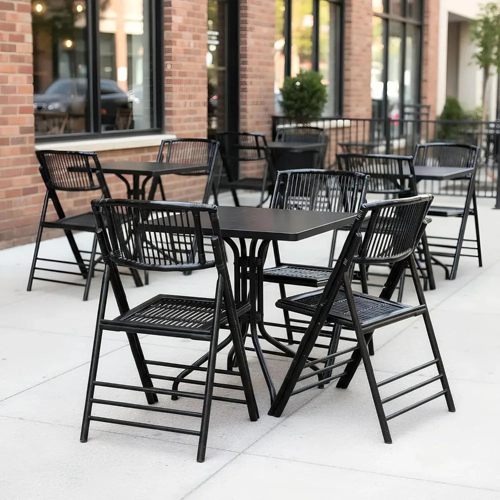 Bamboo Folding Chairs 1/2/4 Pack Foldable Dining Wood Chairs for Outdoor Indoor Garden Patio Lawn Porch Wedding, Customized