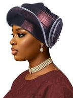 New Model, High-End, Traditional, Three-Dimensional Shaped Snail-Style Women's Hat The Delicate Flower Bud Design on the Side, Surrounded by Double Silver Edges. Suitable for Weddings, Celebrations, Dinners, Festival Gatherin