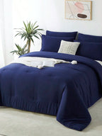2/3-PCS Bed Comforter Sets Queen, Super Soft, Breathable, Fluffy Summer Bedding Set For All Seasons - Includes 1 Comforter And 1