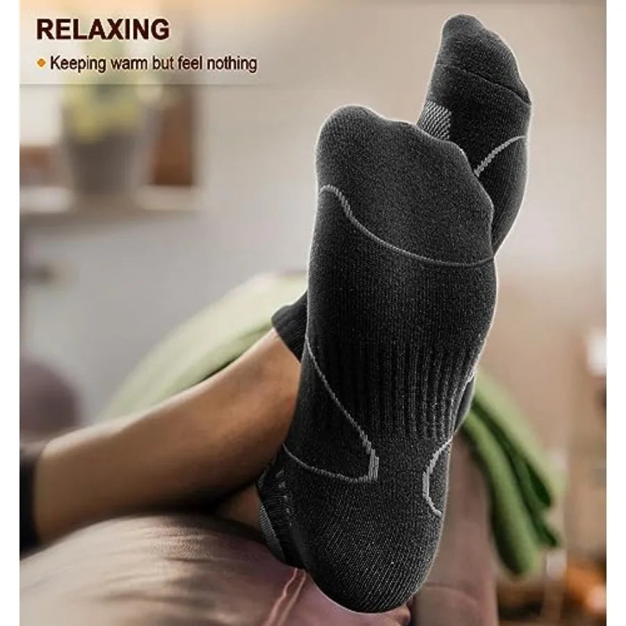 BULLIANT Men Running Socks 6Pairs-Ankle Athletic Socks Wicking Cushioned for Men Walking-Arch Compression Support