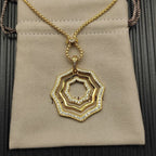 2025 New High-Quality Christmas Serrated Stackable Necklace and Earrings Set - Elegant and Simple Style
