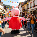 2M Pink Piggy Inflatable Costume Mascot Parade Adult Character Cosplay Animal Birthday Halloween Party Event Plush Set