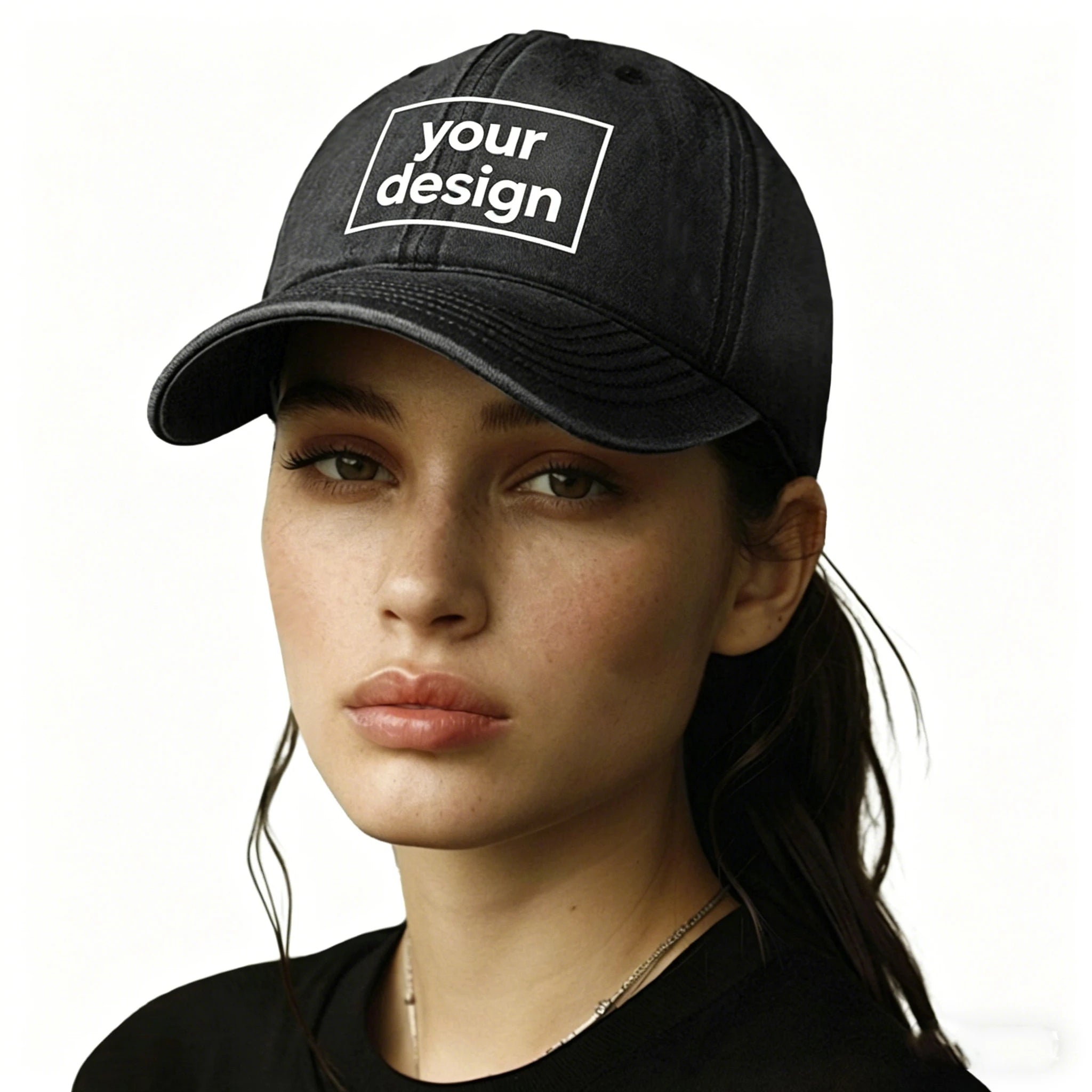 Custom Hat Baseball Cap 100% Washed Cotton Add Your Design Logo Text Photo Black Khaki Customize Caps for Men Women USA Shipping