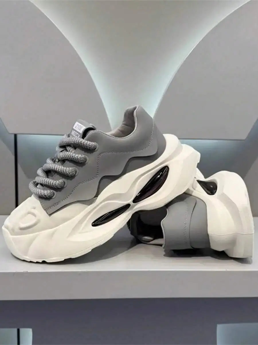 Breathable Lightweight Elevator Sneakers, Fashion Thick Sole Casual Outdoor Heightening Walking Shoes for Men Daily Use
