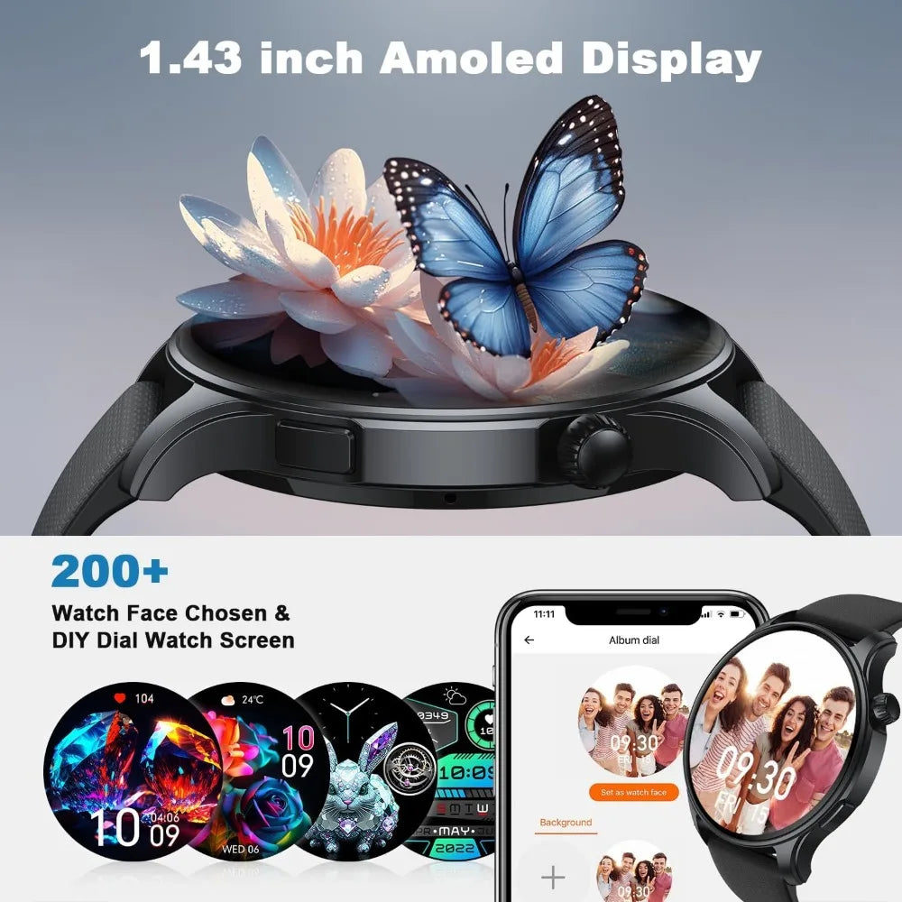 Waterproof Fitness Smartwatch with Answer Call, Pedometer, Sleep and Heart Rate Tracking for Men and Women