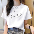 Tshirt Women Top Short Sleeve T Shirts New Korean T Shirt for Women T Shirt  Round Neck  Fashion TshirtPrinted T-Shirt for Women