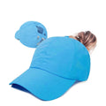 Quick Drying Trucker Hats 1pc Womens Criss Cross Ponytail Baseball Cap Adjustable High Messy Bun Ponycap Unisex Adult