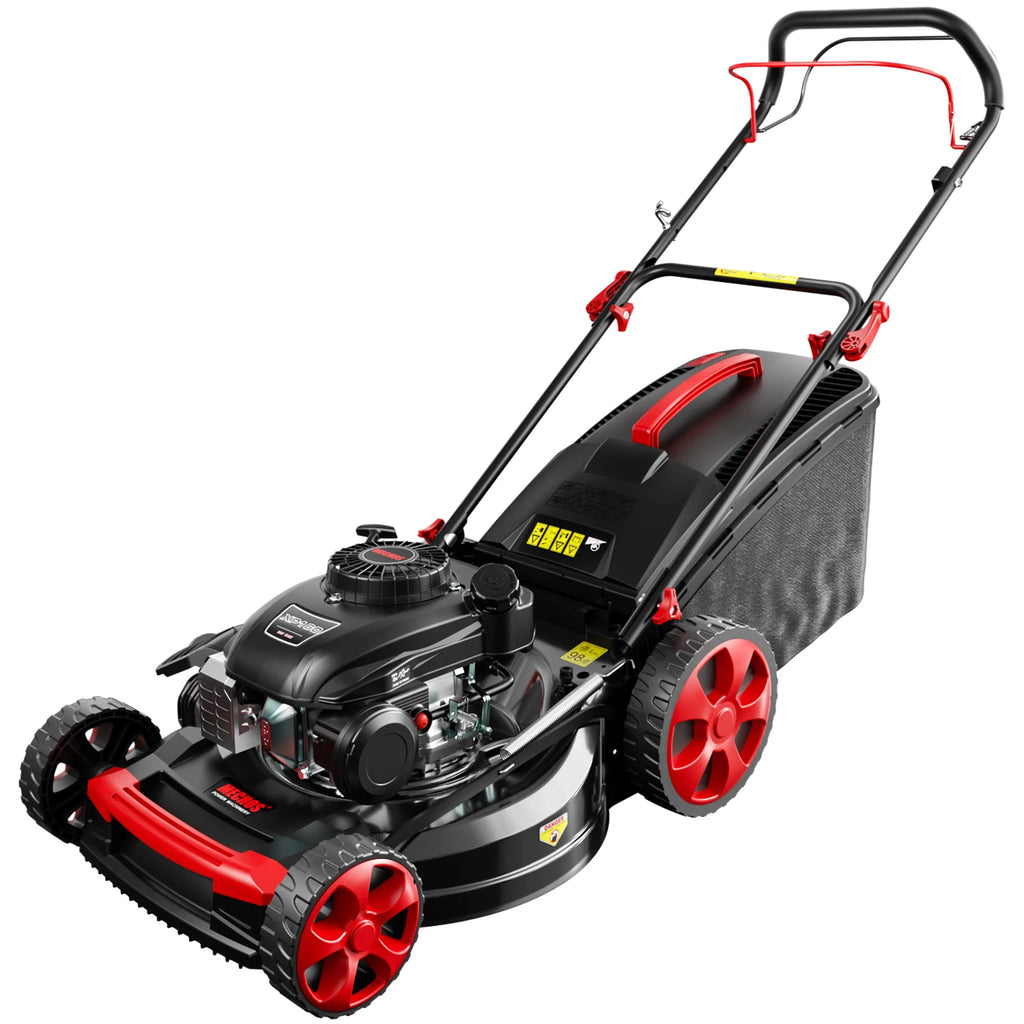 201cc 4-Stroke Gas Hand Push Lawn Mower, Gas Self-Propelled Lawn mower, 21-Inch Steel Deck, 3-in-1 Bagging, Side Discharge & Mulching, 7-Position Height Adjustment, Easy Start & Low Maintenance for Small Yards(Hand Push/Self-