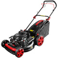 201cc 4-Stroke Gas Hand Push Lawn Mower, Gas Self-Propelled Lawn mower, 21-Inch Steel Deck, 3-in-1 Bagging, Side Discharge & Mulching, 7-Position Height Adjustment, Easy Start & Low Maintenance for Small Yards(Hand Push/Self-