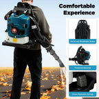 Petrol Backpack Leaf Blower 75.6 CC 4-Stroke Engine A Powerful Sweeper Machine And Cordless Garden Tool For Lawn Care Yard Debris And Snow Cleaning