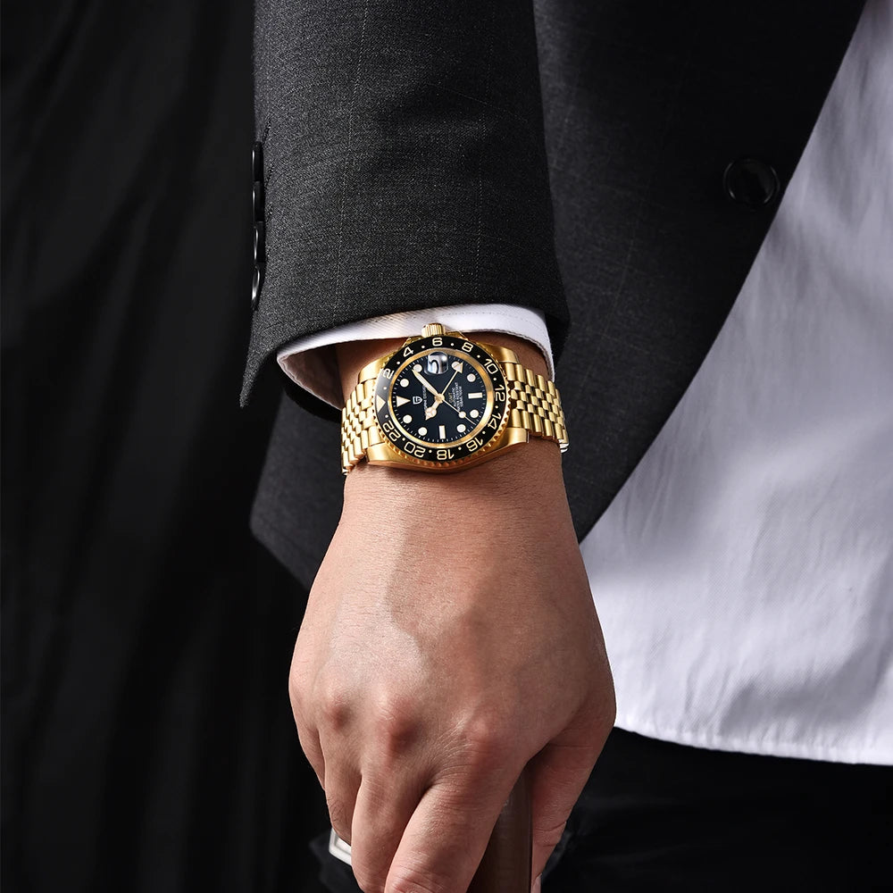 2026 PAGANI DESIGN New PD-1662 V5 Men Mechanical Watches Luxury Ceramic Bezel Automatic Watch 100M Waterproof GMT Watch for Men
