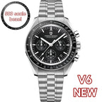 PAGANI DESIGN 2026 New Moon Watch Retro Luxury Quartz Watches For Men Stainless steel Luminous waterproof Sport Chronograph Man