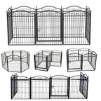 Dog Playpen, 8 Panels Playpen 32 Inch Height in Heavy Duty, Folding Indoor Outdoor Anti-Rust Dog Exercise Fence Portable