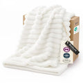 GentleSoft White Throw Blanket for Couch - Birthday Gifts for Women Mom Her Girls, Cozy Fleece Blanket for Sofa Bed, Living Roo