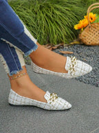 Pink Bowknot Pointed Toe Slip-On Flats For Women Comfortable Casual Summer Shoes