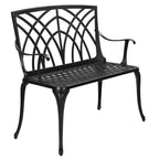 Aluminum Bench Garden Chair Porch Cast Conversation Patio for Outdoor Green