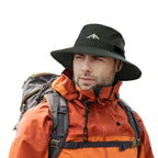 L/XL/XXL UV50+ Waterproof Bucket Sun Hat for Fishing Golf Hiking All-Weather Outdoor Rain Hat Stiff Brim