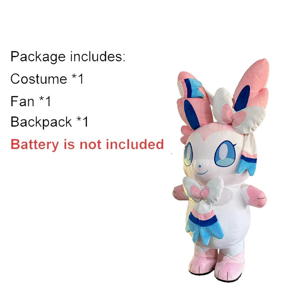2.2M Cute Rabbit Inflatable Costume Mascot Parade Adult Character Cosplay Birthday Opening Ceremony Party Event Plush Set