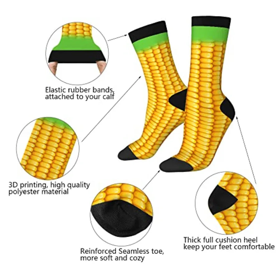 AOYEGO Funny Socks Health Curve Novelty Casual Crew Socks Contrast Color Design for Women Men Gift