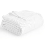 1pc Lightweight Waffle Weave Cooling Blanket for Hot Sleepers, Breathable Summer Blanket Full/Queen Size, Cozy Woven Textured Blanket for Couch Bed Sofa Home Decor