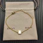 2025 New High-Quality Christmas Elegant and Simple Gold-Plated Round Bracelets and Necklaces Set - Valentine's Day Gift