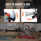 SucceBuy Circular Saw Blade Sharpener 370W Sharpening Machine 3600RPM Saw Blade 5Inch Wheel Rotary Mill Polisher for Carbide