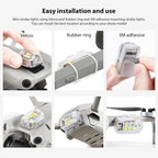 Drone Strobe Light, Rechargable Flash Led Lamplight for FAA DroneNight Flying, Fits for DJI Neo 2,Mini 5 Pro/ 4 Pro/3/4k, Avata 2,Air 3S and All RC Drones Accessory(2pc)