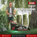 201cc 4-Stroke Gas Hand Push Lawn Mower, Gas Self-Propelled Lawn mower, 21-Inch Steel Deck, 3-in-1 Bagging, Side Discharge & Mulching, 7-Position Height Adjustment, Easy Start & Low Maintenance for Small Yards(Hand Push/Self-