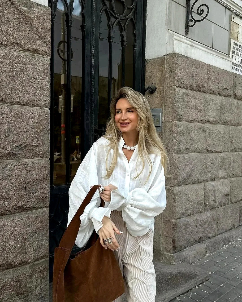 2026 Spring New Oversize White Shirt Women Long Sleeve Button up Minimalist 100% Cotton Shirt Female Chic Loose Tunic Blouses