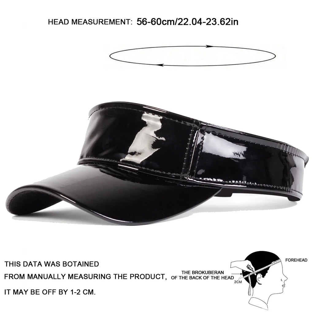 Unisex Laser Colorful PVC Empty Top Baseball Caps Spring Summer Outdoor Adjustable Casual Hats Sunscreen Hat Sports Cap