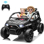 Joyracer 24V 4WD Kids Ride-On UTV, 4-Wheel Shock Absorption, Key Start, Slow Start, Music And LED Lights, 60-80 Mins Ride Time