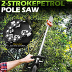 52cc 6 in 1 Gas Hedge Trimmer,Brush Cutters Weed Eater Wacker Gas Powered,Gas Pole Saw Chainsaw,Grass Pruner Multifunctional for Yard Garden Lawn Care