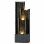 Flowing Water Ornament, 40 Inch Modern Outdoor Circulating Water Fountain, Modern Living Room Office Garden Decor