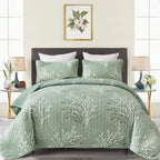 3 Pieces  Yellow Flower Quilt Set Twin Full Queen King Size, Paisley Patchwork Plaid Bedspread Bedding Sets  Coverlet Set.