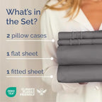 Size 4 Pcs Sheet Set - Comfy Breathable and Cooling Sheets - Hotel Luxury Bed Sheets for Women and Men - Deep Pockets, Easy-Fit
