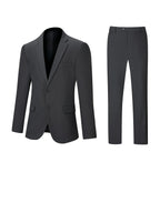 TweedLad Men's 2-Piece Business Casual Suit Two-Piece Slim Fit Classic Notched Lapel Single-Breasted Suit