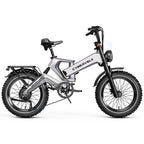 Cybervelo 20” Fat Tire 48V 40AH Waterproof Automotive Super Battery Max Speed 30+MPH Ultra Long Range 150 Miles Off Road Commuter High Speed Ebike EK6 Max