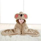 Toddler Bathrobe Infant Bath Towel Boy Girl Blankets Swaddle With Hood Cartoon Coral Fleece Towel Blanket Newborn Kids Bedding baby bath towel banheiras de bebê robôs bathrobes