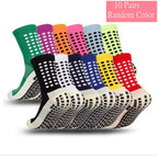 1/5/10/20 Pairs Unisex Mid Calf Sports Socks Silicone Anti Slip Dots Football Basketball Yoga Athletic Socks For Men