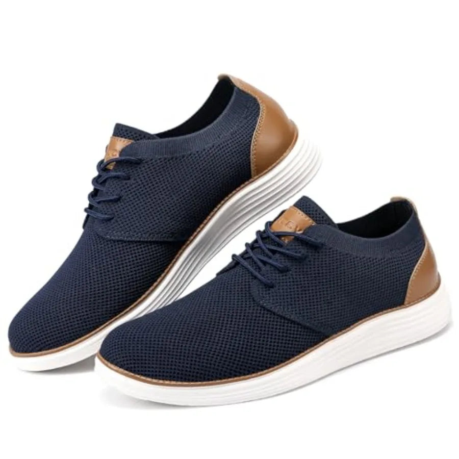 VILOCY Men's Fashion Dress Sneakers Casual Walking Shoes Business Oxfords Comfortable Breathable Lightweight Tennis