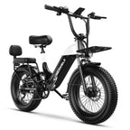 1000W Peak 20" Fat Tire Step-Thru Electric Bike 7-Speed City Commuter Ebike, 48V 20AH Removable Battery for Adults Cybervelo EK12