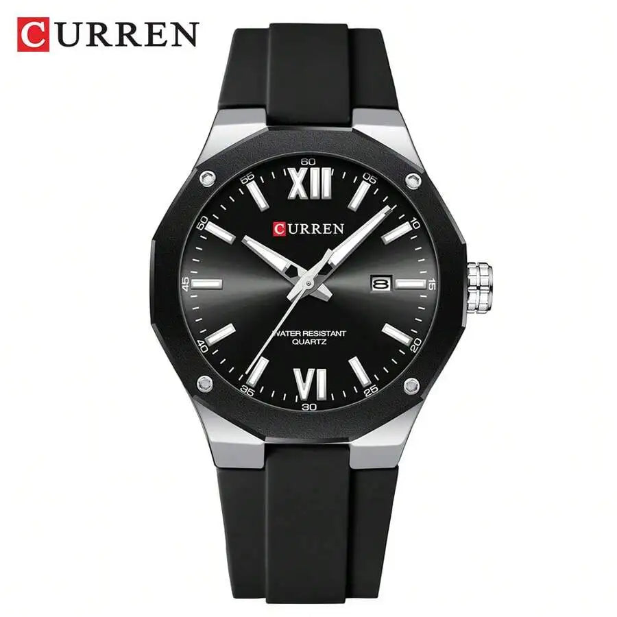 CURREN Men Watch Top Brand Luxury Military Army Male Wristwatch Waterproof Original Silicone Strap Sport Calendar Quartz Clock