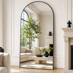 Arched Full Length Mirror 71"x26" - Floor Standing Body Mirror with Aluminum Frame,Leaning Hanging for Bedroom, Customized