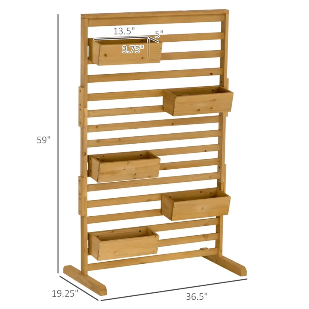 Wooden Planter Shelf Garden Trellis Stand Flower Plant Holder Pots Accessories for Home & Garden