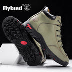 FLYLAND Men's Vintage Chukka Boots Top Layer Cowhide Leather Casual Work Office Shoes Fashion Classical Design