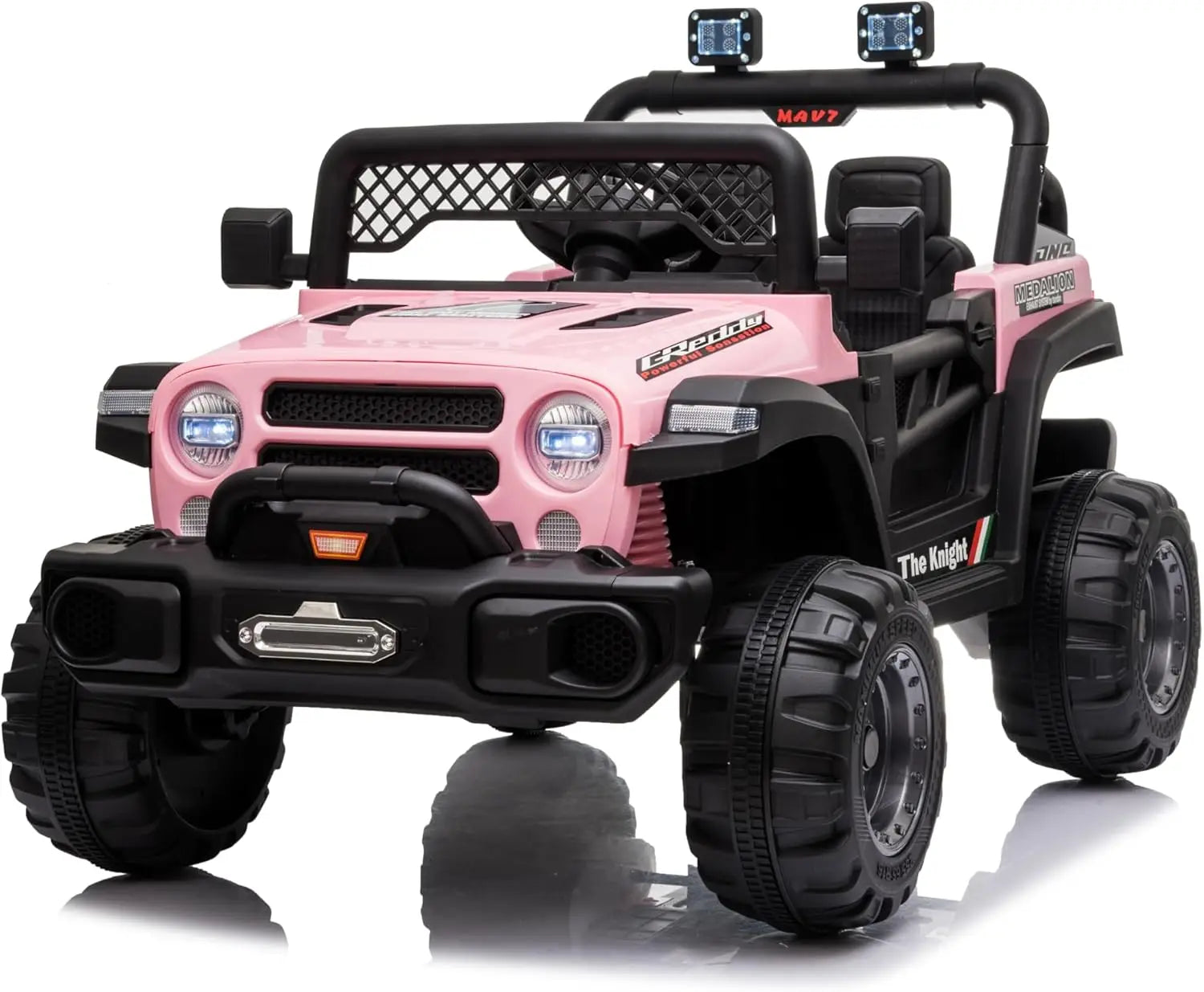 12V Kids Ride On Car,2 Seater Electric Toy Car for Toddlers and Children,with Remote Control, Battery-Powered,Music,Led Lights