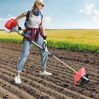 Handheld Tiller Cultivator 51.7CC 2-Stroke Single-Cylinder Gasoline Engine Rototiller Gas Powered Rototillers Tool for Garden