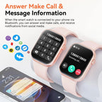 Smart Watch 1.85" Fitness, Call Answer, Custom Dials, Pedometer, Calories, Multi-Sport Modes, Voice Assistant for Android/iOS