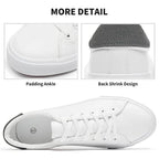 FRACORA Mens White Tennis Shoes Low Top Fashion Sneakers PU Leather Casual Shoe for Men